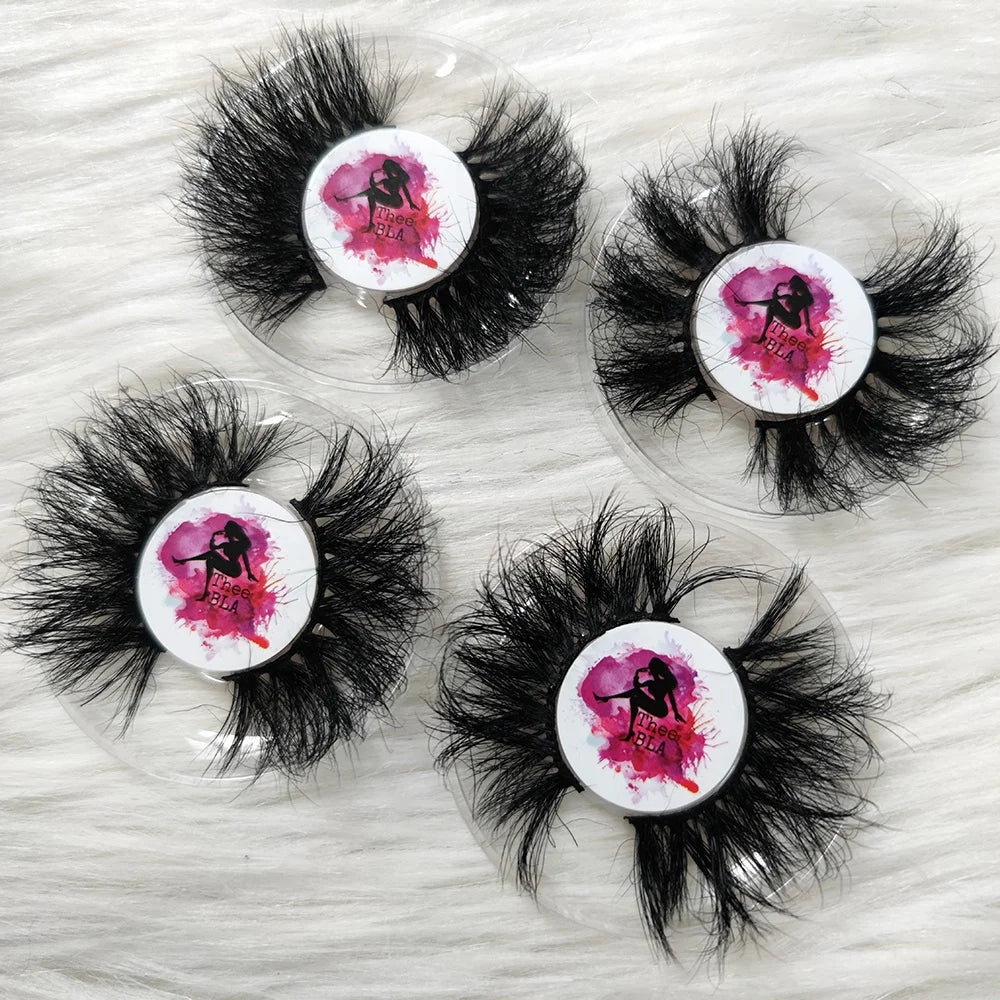 Real Mink Wholesale Fluffy Eyelashes 3d 4d Lashes Vendor Wholesale 20mm 25mm Mink Private Label Lashes 25 mm 3d Mink Eyelash-1