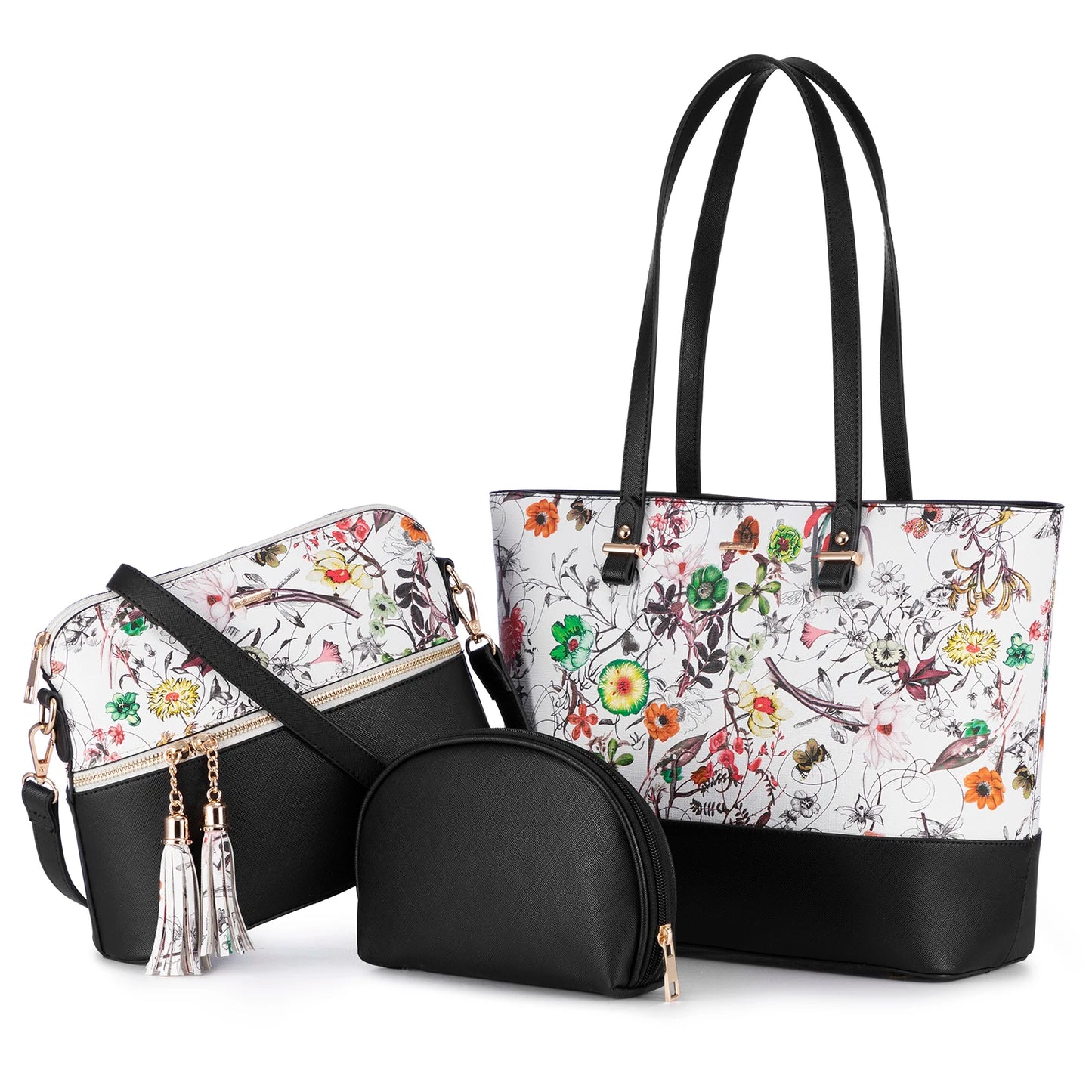 LOVEVOOK 2023 Designer PU Leather Ladies Shoulder Hand Bag 3 Pcs Luxury Purse and Handbags Set Large Cute Women Tote Bags-32