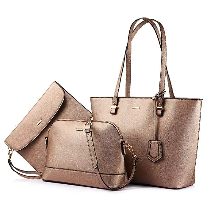 LOVEVOOK 2023 Designer PU Leather Ladies Shoulder Hand Bag 3 Pcs Luxury Purse and Handbags Set Large Cute Women Tote Bags-38