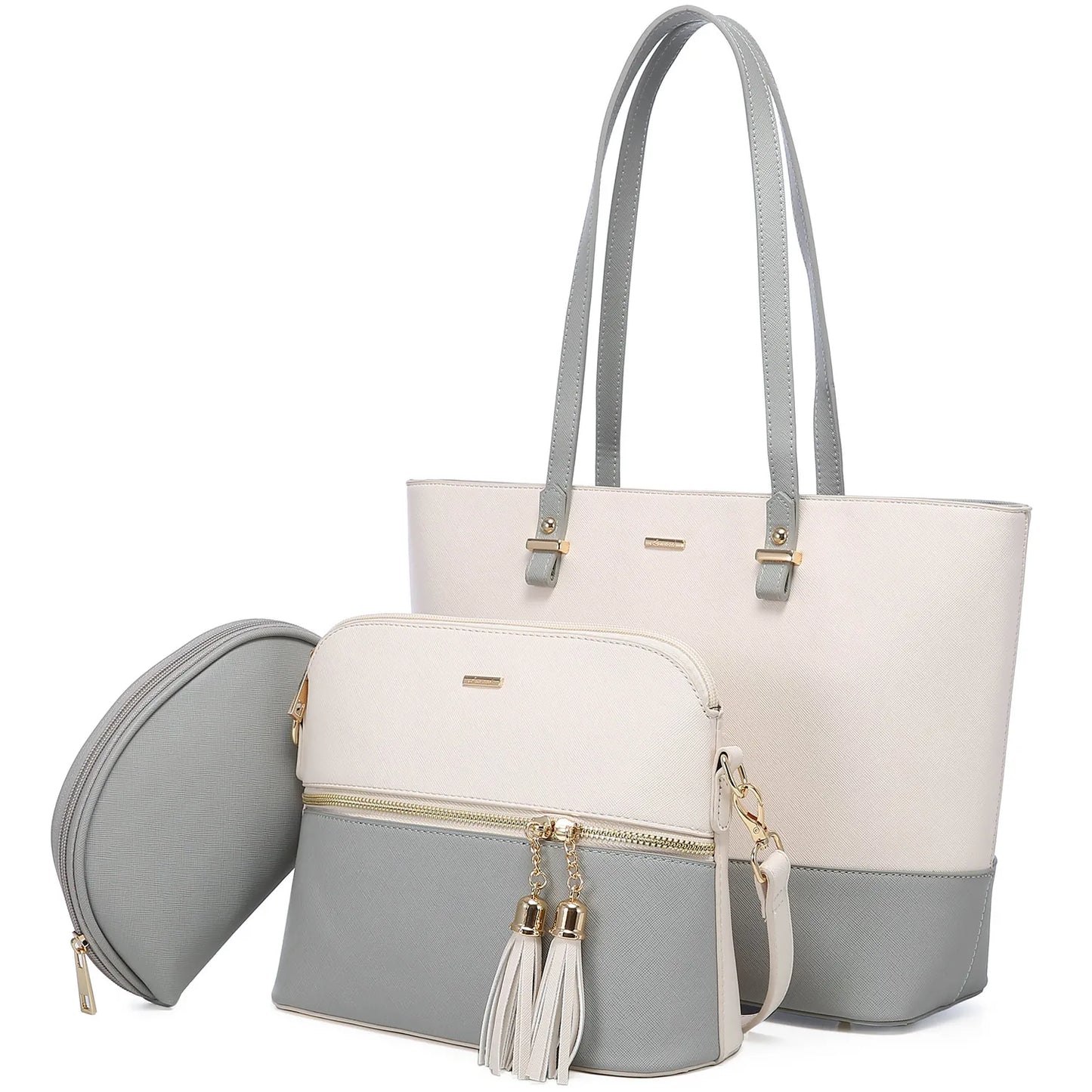LOVEVOOK 2023 Designer PU Leather Ladies Shoulder Hand Bag 3 Pcs Luxury Purse and Handbags Set Large Cute Women Tote Bags-42