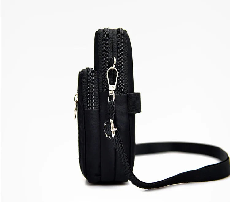 Custom Single Slant Women's Nylon Shoulder Phone Bag Handbags for Ladies Side Bags for Girls Mobile Phone Bag-1