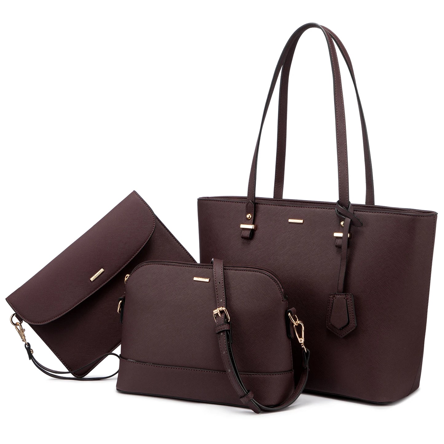 LOVEVOOK 2023 Designer PU Leather Ladies Shoulder Hand Bag 3 Pcs Luxury Purse and Handbags Set Large Cute Women Tote Bags-8