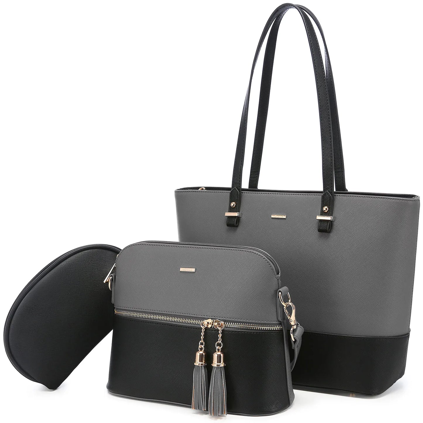 LOVEVOOK 2023 Designer PU Leather Ladies Shoulder Hand Bag 3 Pcs Luxury Purse and Handbags Set Large Cute Women Tote Bags-28