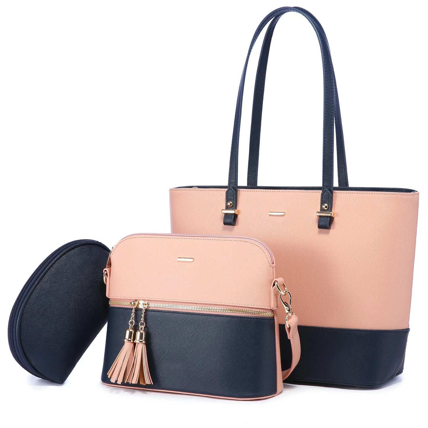 LOVEVOOK 2023 Designer PU Leather Ladies Shoulder Hand Bag 3 Pcs Luxury Purse and Handbags Set Large Cute Women Tote Bags-29