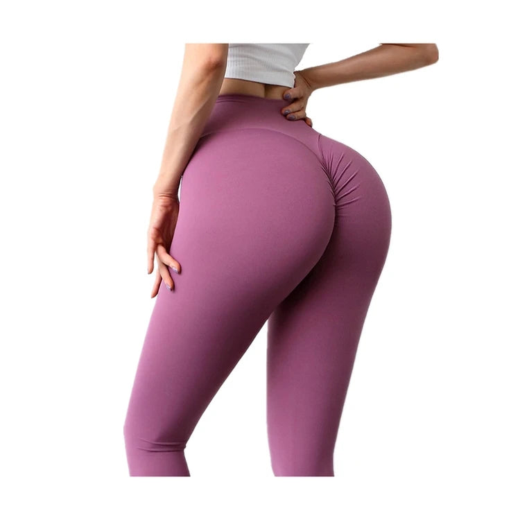 Scrunch Butt Lift Workout Leggings High Quality Naked-Feel Tummy Control Yoga Pant Female High Waist Gym V Shape Leggings-3