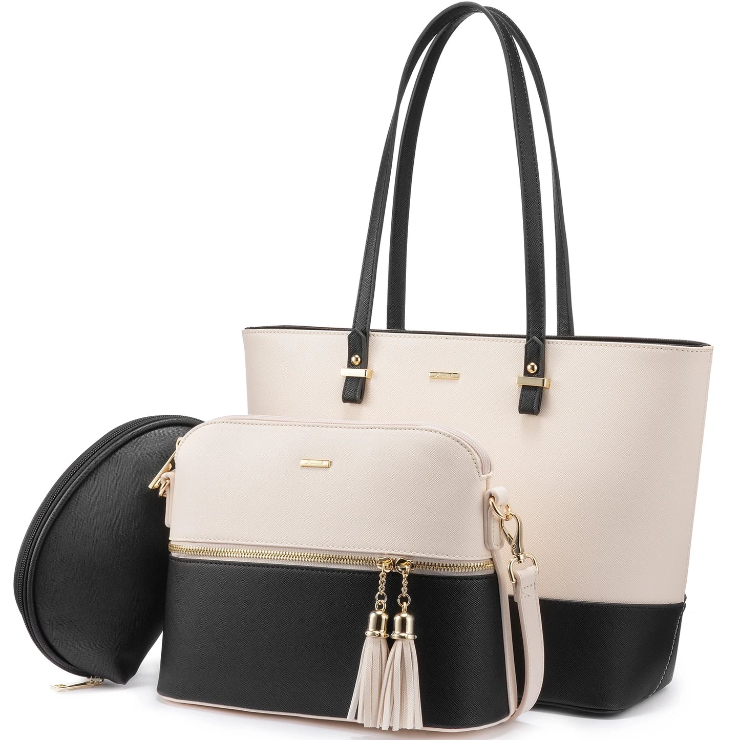 LOVEVOOK 2023 Designer PU Leather Ladies Shoulder Hand Bag 3 Pcs Luxury Purse and Handbags Set Large Cute Women Tote Bags-30