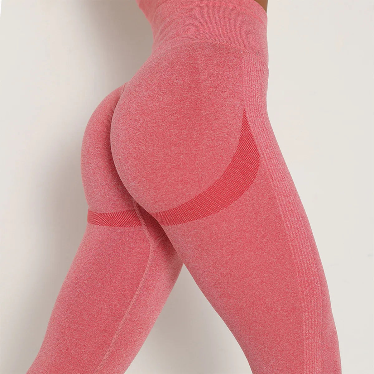 Customized High Waist Seamless Scrunch Butt Sports Tights for Women Gym Yoga Fitness Leggings Elastic Waist TikTok Trending-11