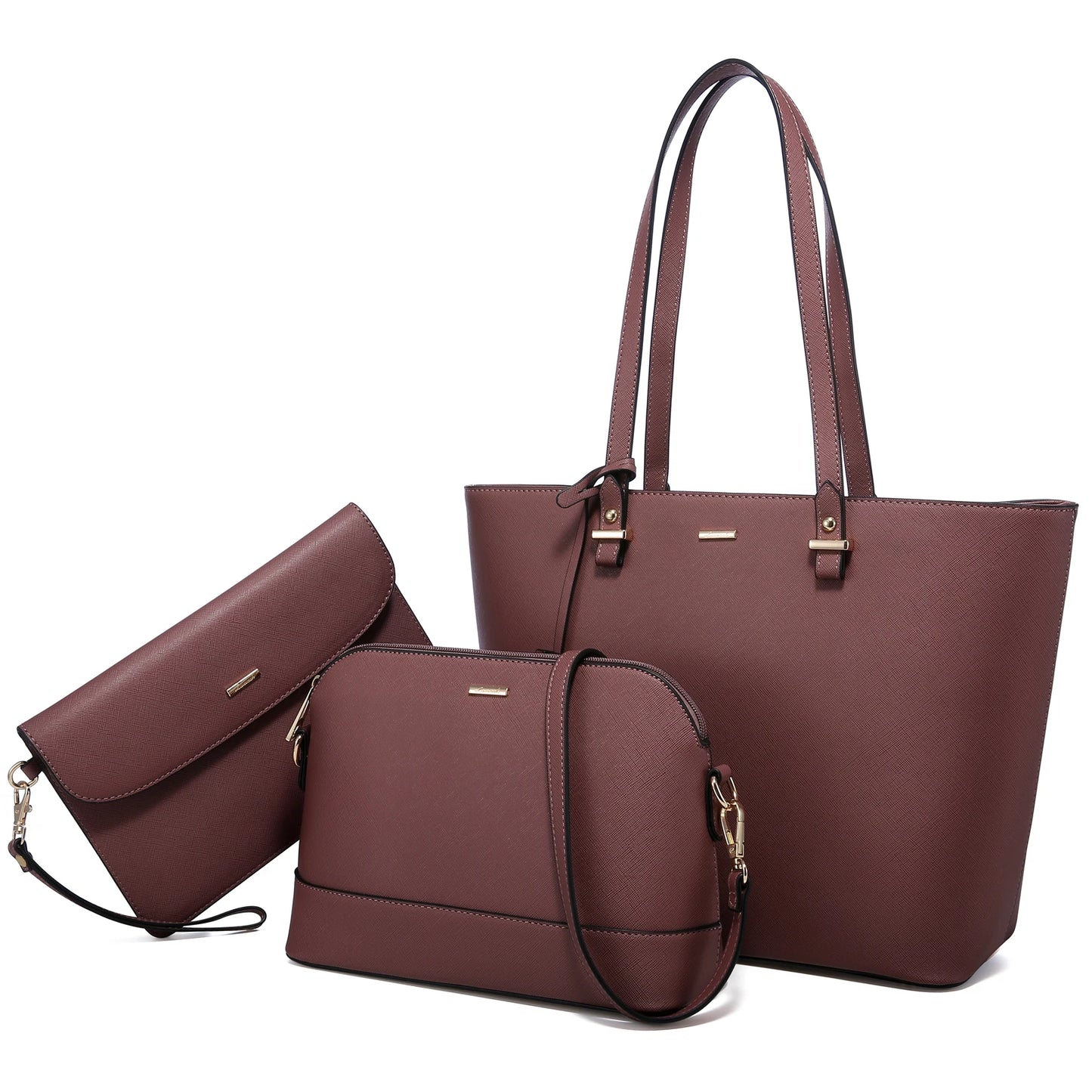 LOVEVOOK 2023 Designer PU Leather Ladies Shoulder Hand Bag 3 Pcs Luxury Purse and Handbags Set Large Cute Women Tote Bags-22