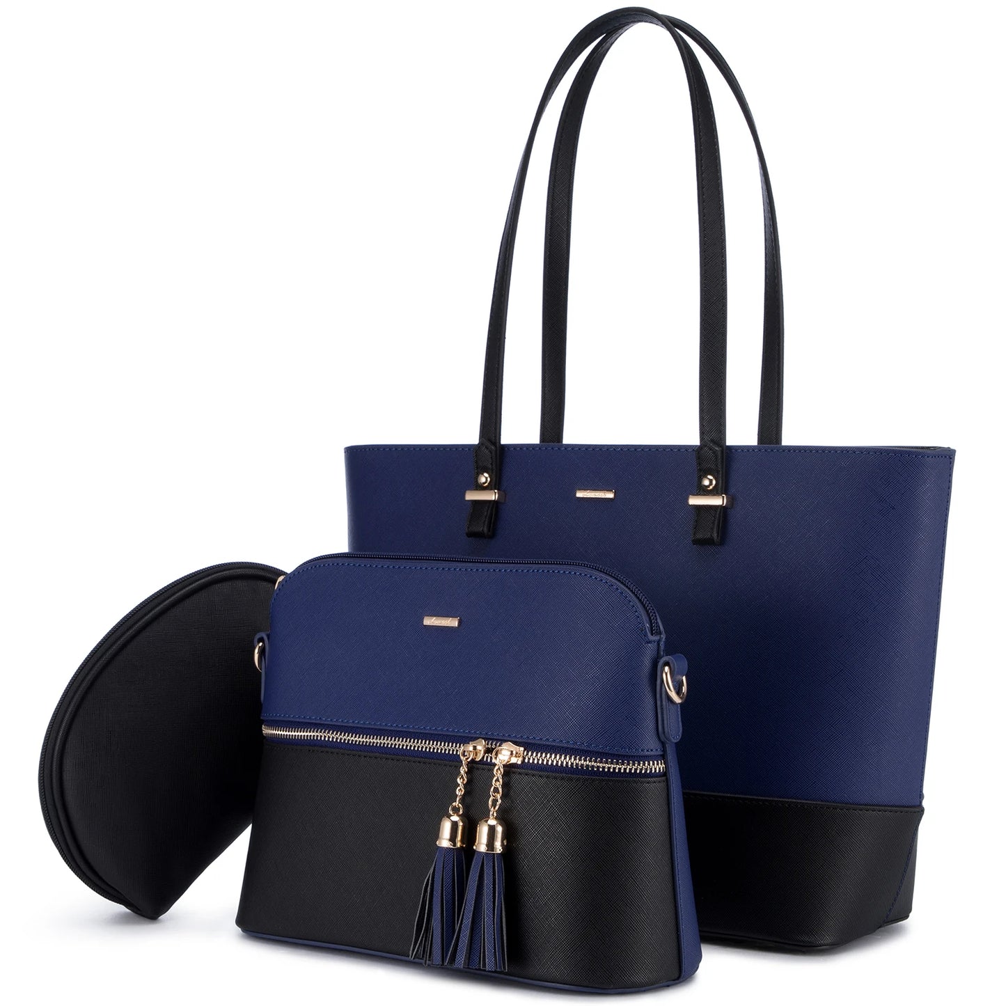 LOVEVOOK 2023 Designer PU Leather Ladies Shoulder Hand Bag 3 Pcs Luxury Purse and Handbags Set Large Cute Women Tote Bags-13