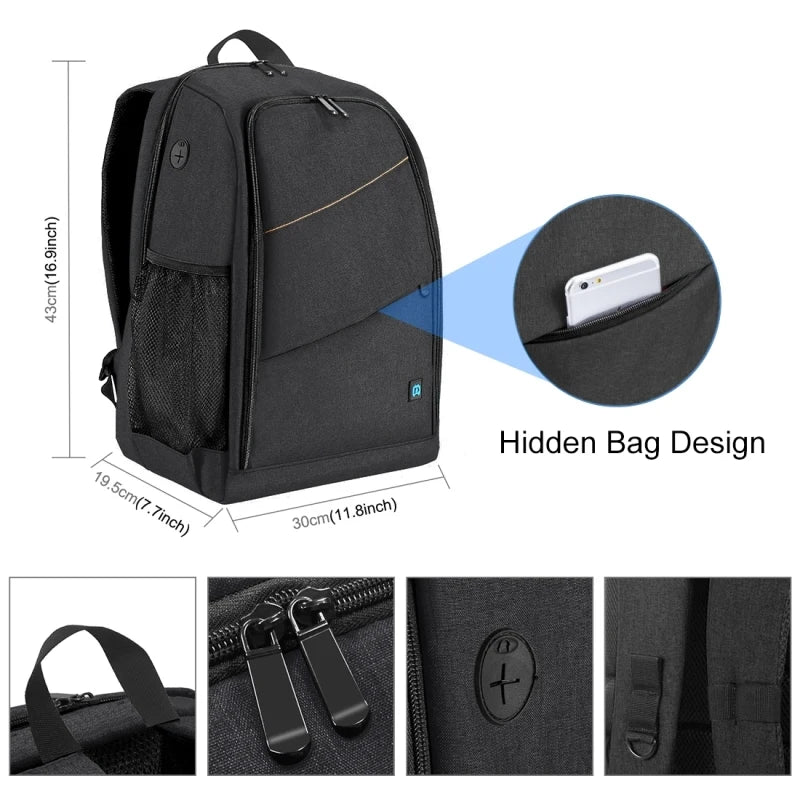 PULUZ Camera Bag Multi Function Outdoor Waterproof Scratch Proof Digital Camera Shoulder Backpack Rain Proof Camera Storage Bag-2