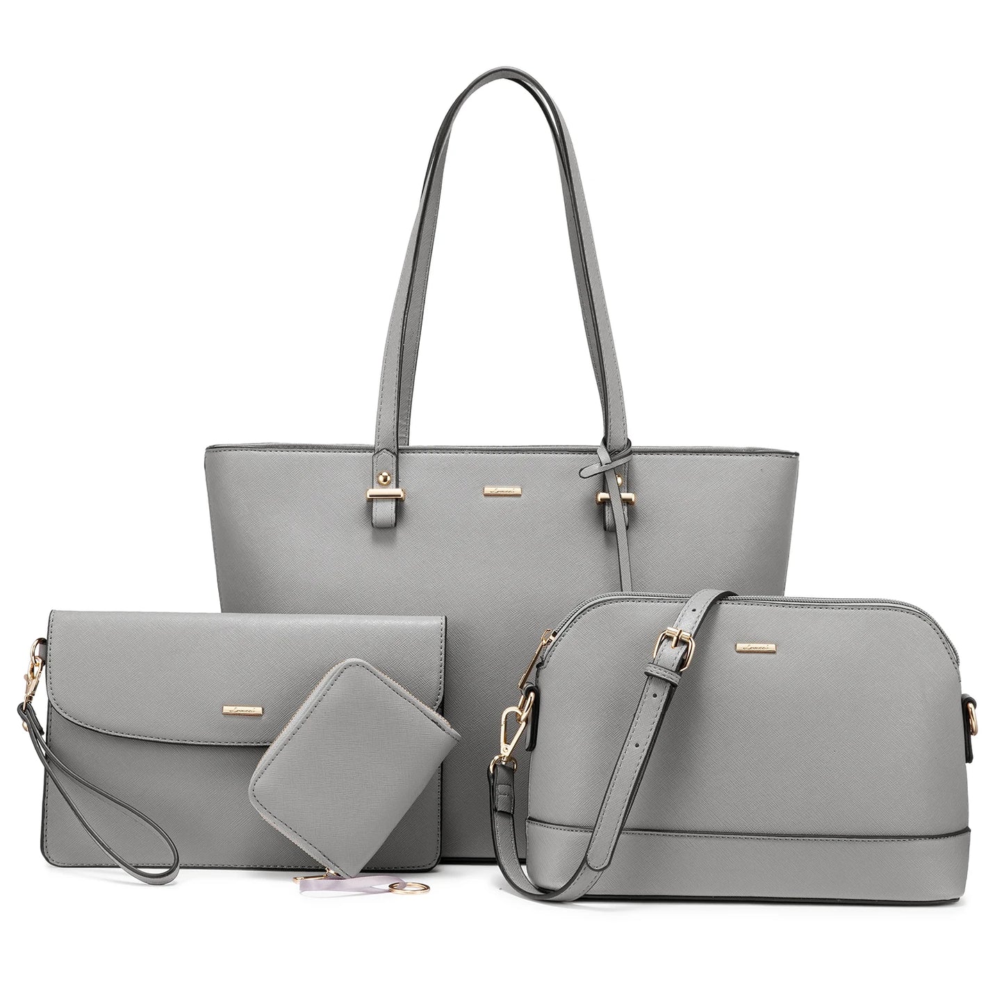 LOVEVOOK 2023 Designer PU Leather Ladies Shoulder Hand Bag 3 Pcs Luxury Purse and Handbags Set Large Cute Women Tote Bags-7