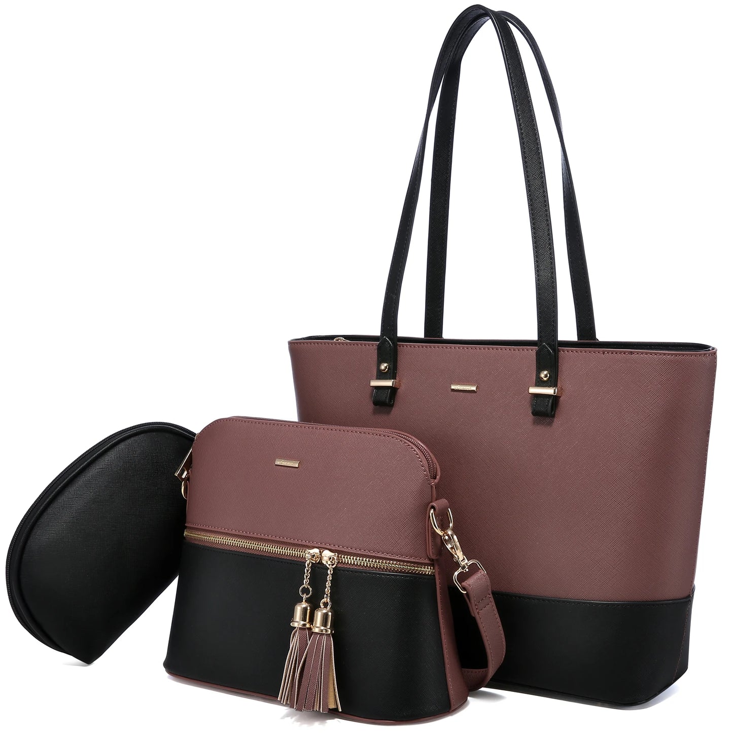 LOVEVOOK 2023 Designer PU Leather Ladies Shoulder Hand Bag 3 Pcs Luxury Purse and Handbags Set Large Cute Women Tote Bags-35