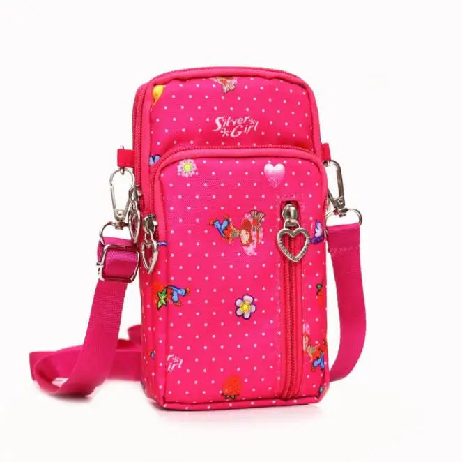 Custom Single Slant Women's Nylon Shoulder Phone Bag Handbags for Ladies Side Bags for Girls Mobile Phone Bag-12