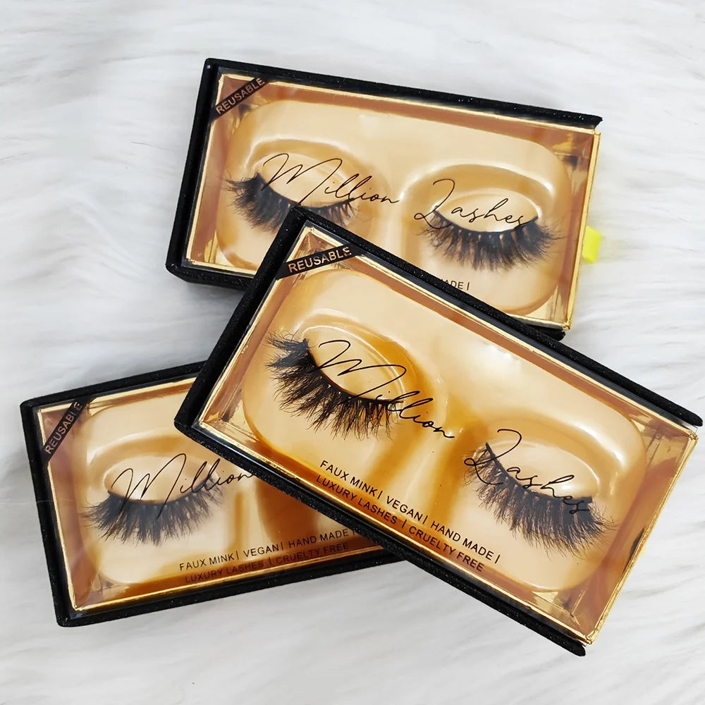 Real Mink Wholesale Fluffy Eyelashes 3d 4d Lashes Vendor Wholesale 20mm 25mm Mink Private Label Lashes 25 mm 3d Mink Eyelash-4