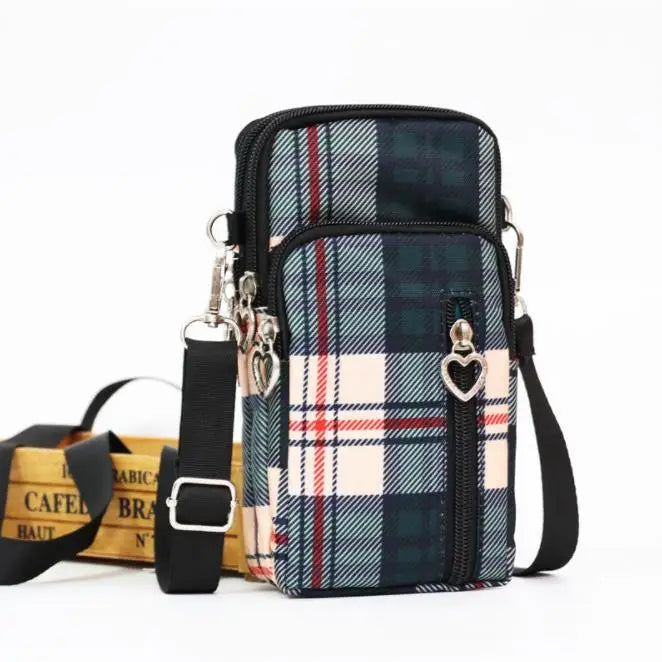 Custom Single Slant Women's Nylon Shoulder Phone Bag Handbags for Ladies Side Bags for Girls Mobile Phone Bag-9