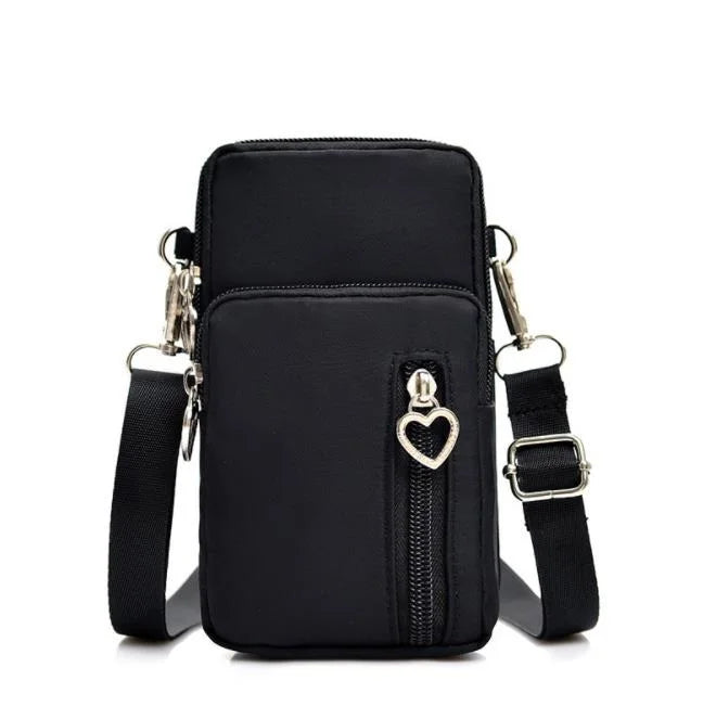 Custom Single Slant Women's Nylon Shoulder Phone Bag Handbags for Ladies Side Bags for Girls Mobile Phone Bag-15