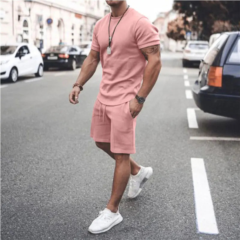 Custom Men Shorts Sets Customized logo Mens Matching Two Piece Summer 2 Piece Short Set for Men-11