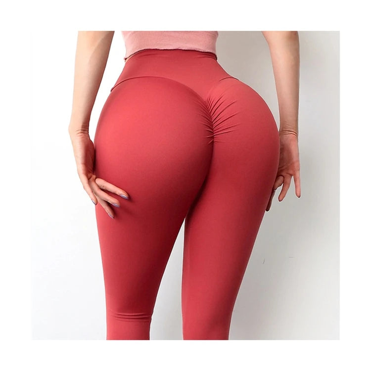 Scrunch Butt Lift Workout Leggings High Quality Naked-Feel Tummy Control Yoga Pant Female High Waist Gym V Shape Leggings-4