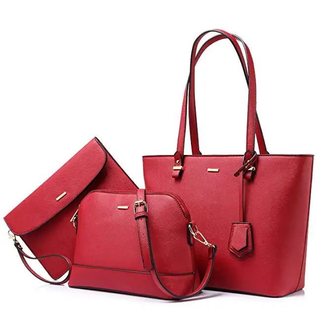 LOVEVOOK 2023 Designer PU Leather Ladies Shoulder Hand Bag 3 Pcs Luxury Purse and Handbags Set Large Cute Women Tote Bags-18