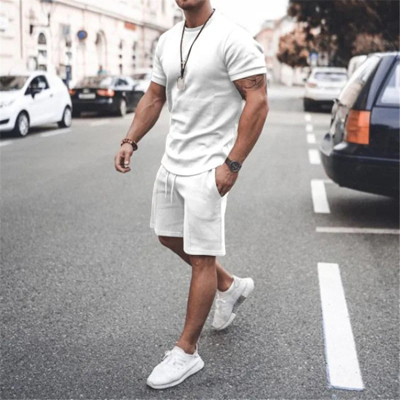 Custom Men Shorts Sets Customized logo Mens Matching Two Piece Summer 2 Piece Short Set for Men-12