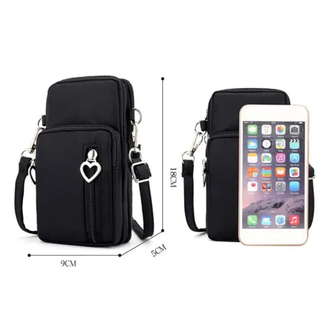 Custom Single Slant Women's Nylon Shoulder Phone Bag Handbags for Ladies Side Bags for Girls Mobile Phone Bag-4