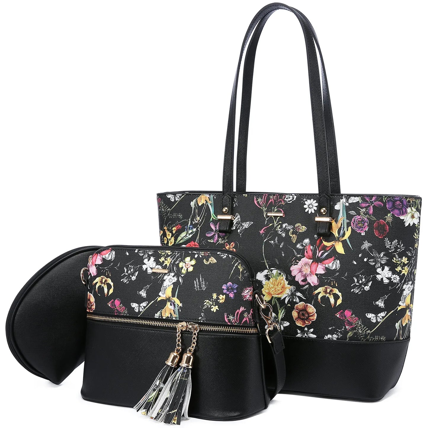 LOVEVOOK 2023 Designer PU Leather Ladies Shoulder Hand Bag 3 Pcs Luxury Purse and Handbags Set Large Cute Women Tote Bags-45
