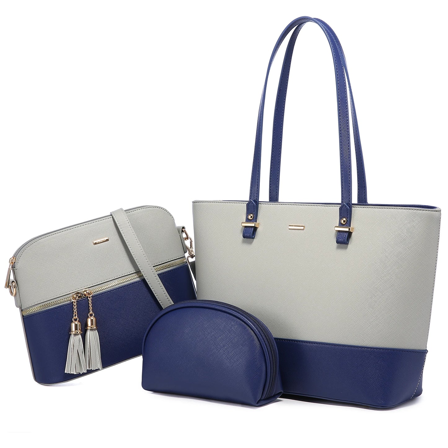 LOVEVOOK 2023 Designer PU Leather Ladies Shoulder Hand Bag 3 Pcs Luxury Purse and Handbags Set Large Cute Women Tote Bags-37