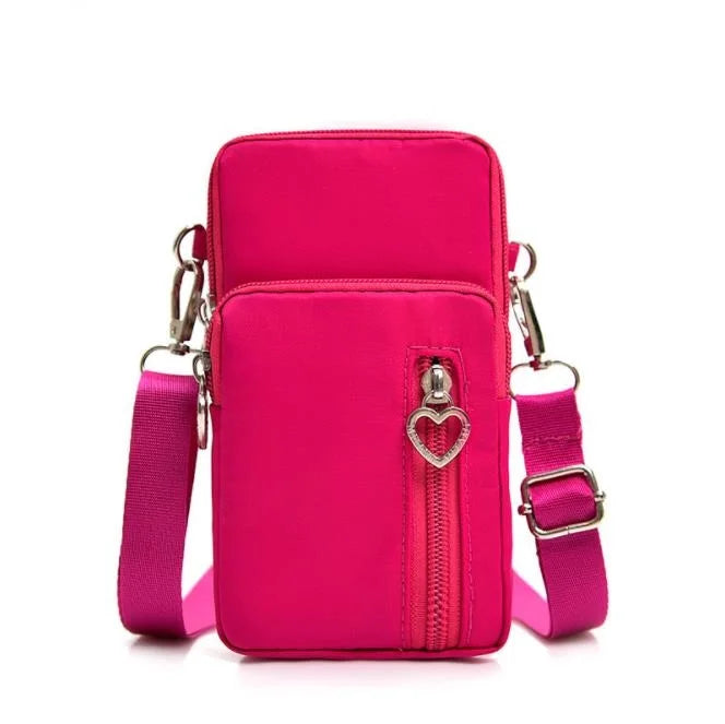 Custom Single Slant Women's Nylon Shoulder Phone Bag Handbags for Ladies Side Bags for Girls Mobile Phone Bag-13
