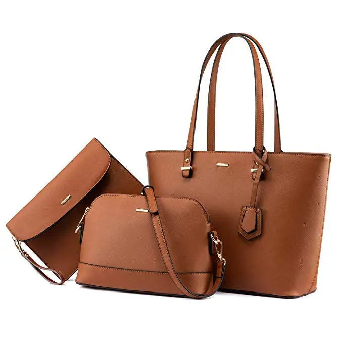 LOVEVOOK 2023 Designer PU Leather Ladies Shoulder Hand Bag 3 Pcs Luxury Purse and Handbags Set Large Cute Women Tote Bags-40