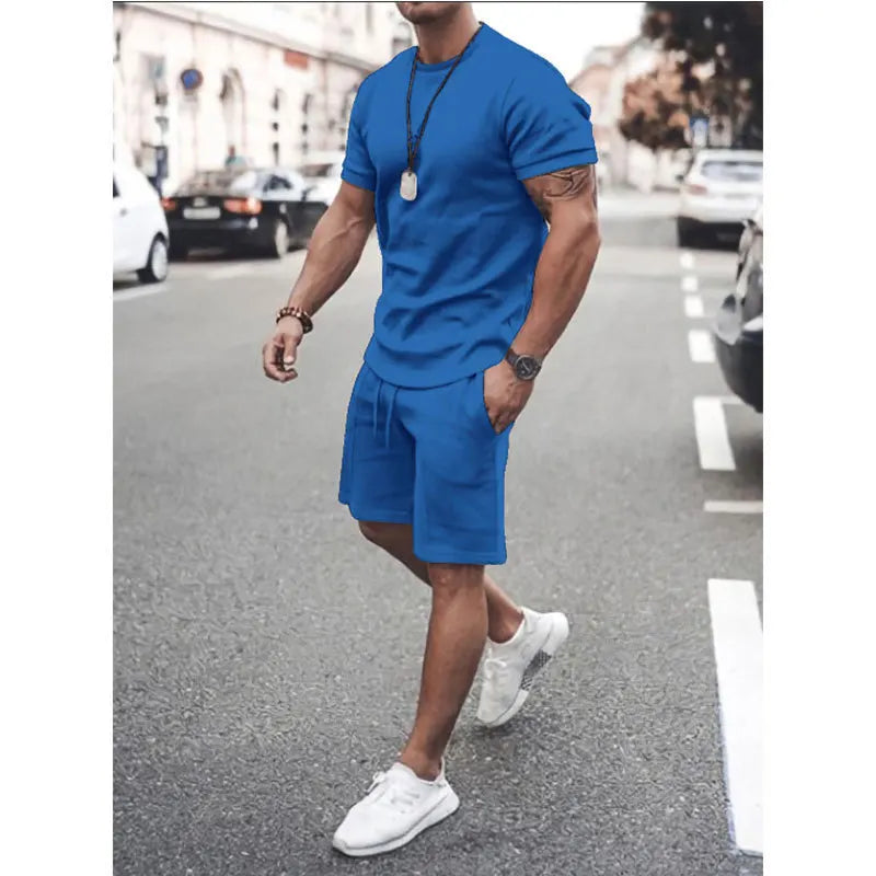Custom Men Shorts Sets Customized logo Mens Matching Two Piece Summer 2 Piece Short Set for Men-6