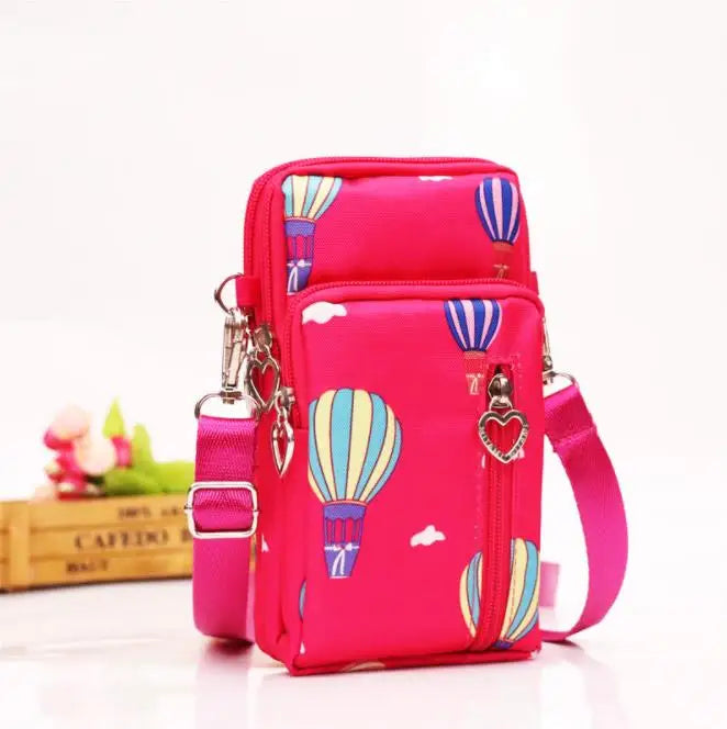 Custom Single Slant Women's Nylon Shoulder Phone Bag Handbags for Ladies Side Bags for Girls Mobile Phone Bag-7