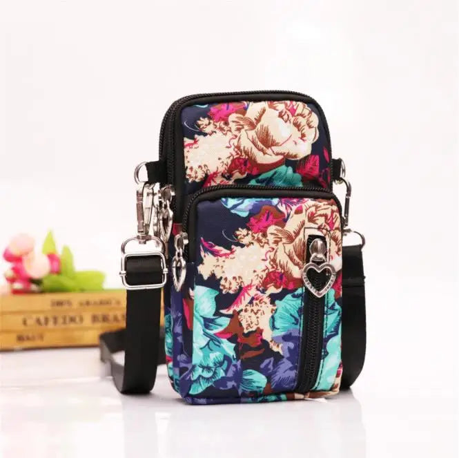 Custom Single Slant Women's Nylon Shoulder Phone Bag Handbags for Ladies Side Bags for Girls Mobile Phone Bag-6