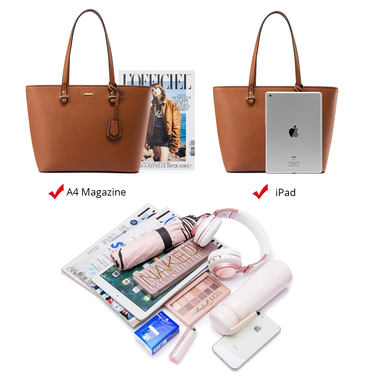 LOVEVOOK 2023 Designer PU Leather Ladies Shoulder Hand Bag 3 Pcs Luxury Purse and Handbags Set Large Cute Women Tote Bags-1