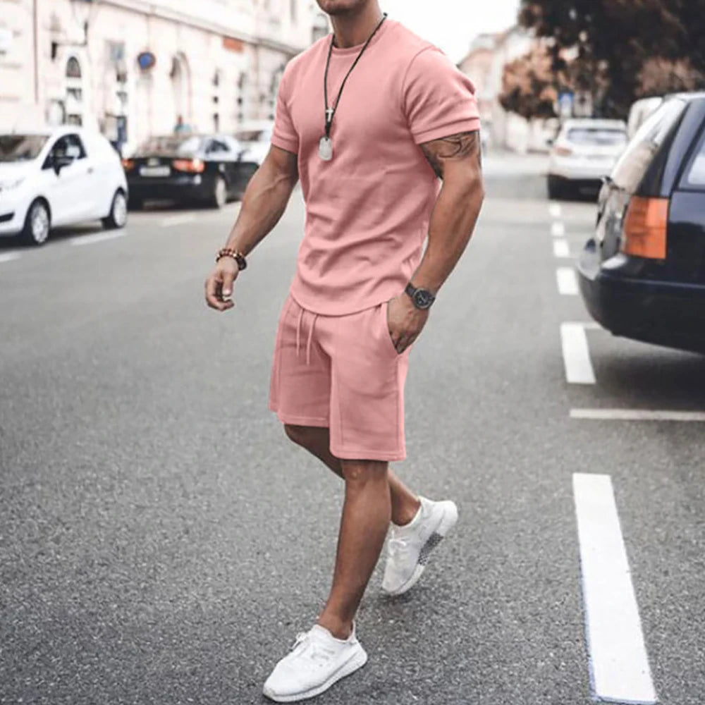 Custom Men Shorts Sets Customized logo Mens Matching Two Piece Summer 2 Piece Short Set for Men-4