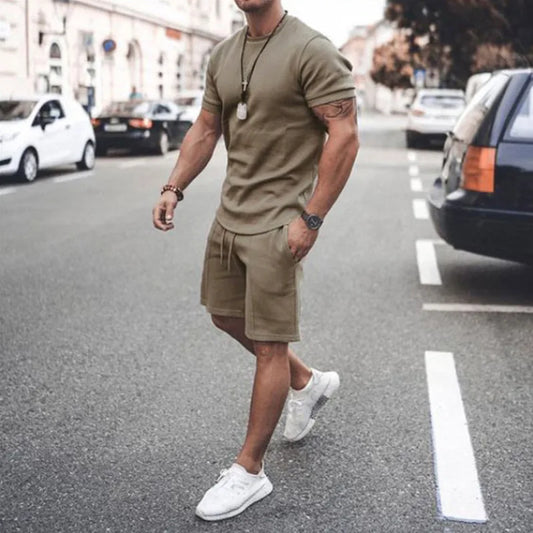 Custom Men Shorts Sets Customized logo Mens Matching Two Piece Summer 2 Piece Short Set for Men-10