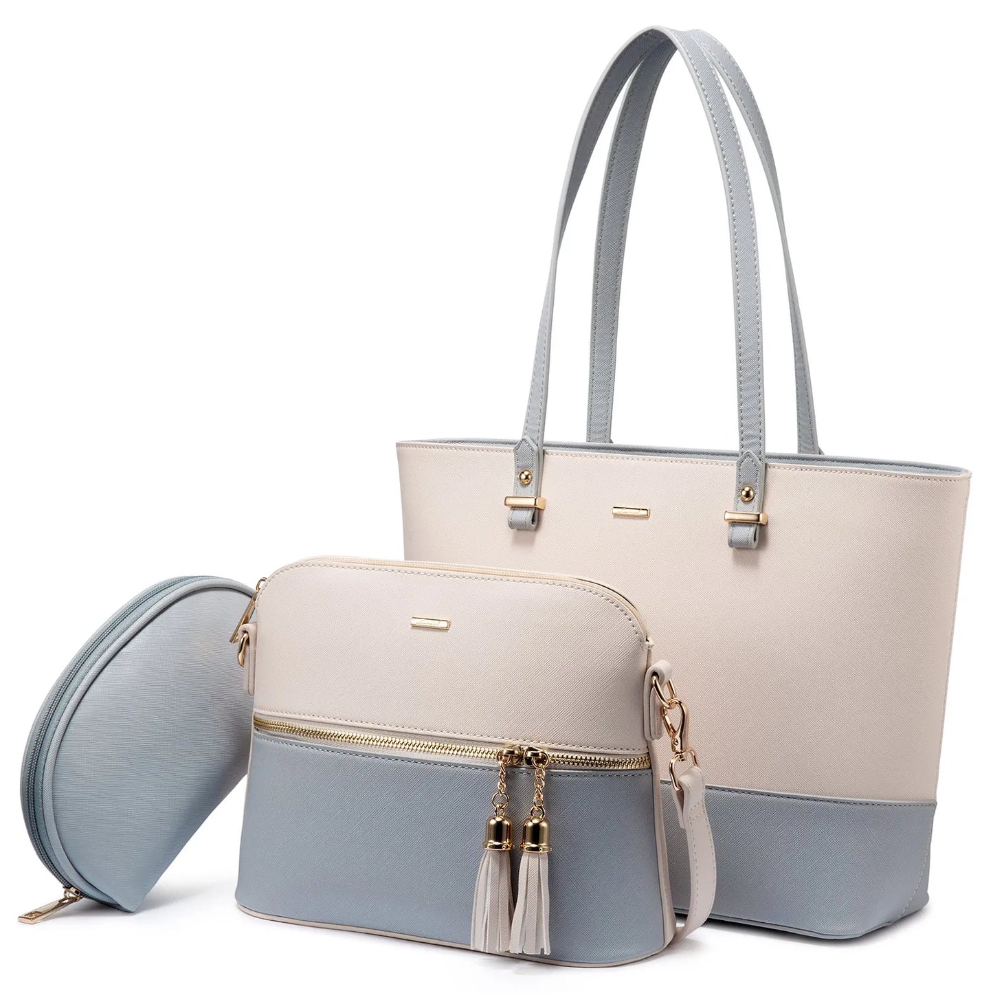 LOVEVOOK 2023 Designer PU Leather Ladies Shoulder Hand Bag 3 Pcs Luxury Purse and Handbags Set Large Cute Women Tote Bags-16