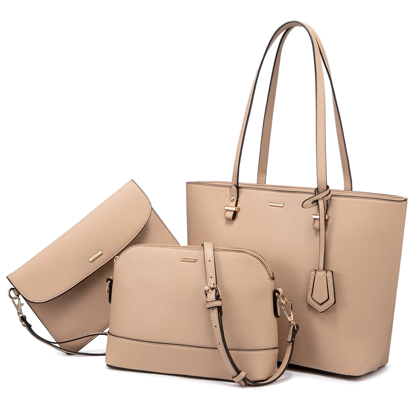 LOVEVOOK 2023 Designer PU Leather Ladies Shoulder Hand Bag 3 Pcs Luxury Purse and Handbags Set Large Cute Women Tote Bags-6