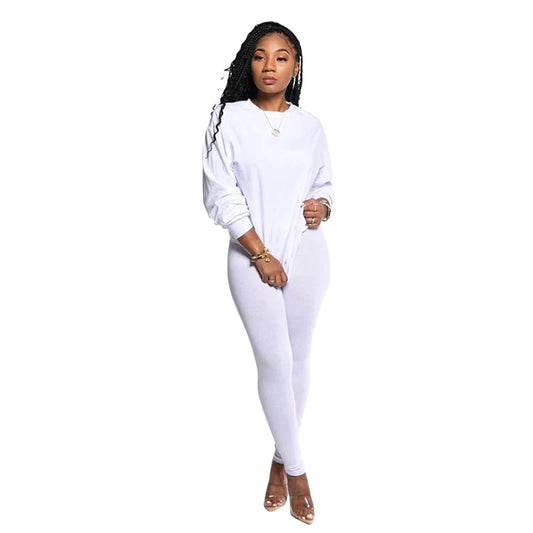 10%OFF Color Fall Women's Two Piece Neon Casual Outfit Cotton 2 Piece Set Sweatshirt Jogger Pants Suit Tracksuit Matching Set-10