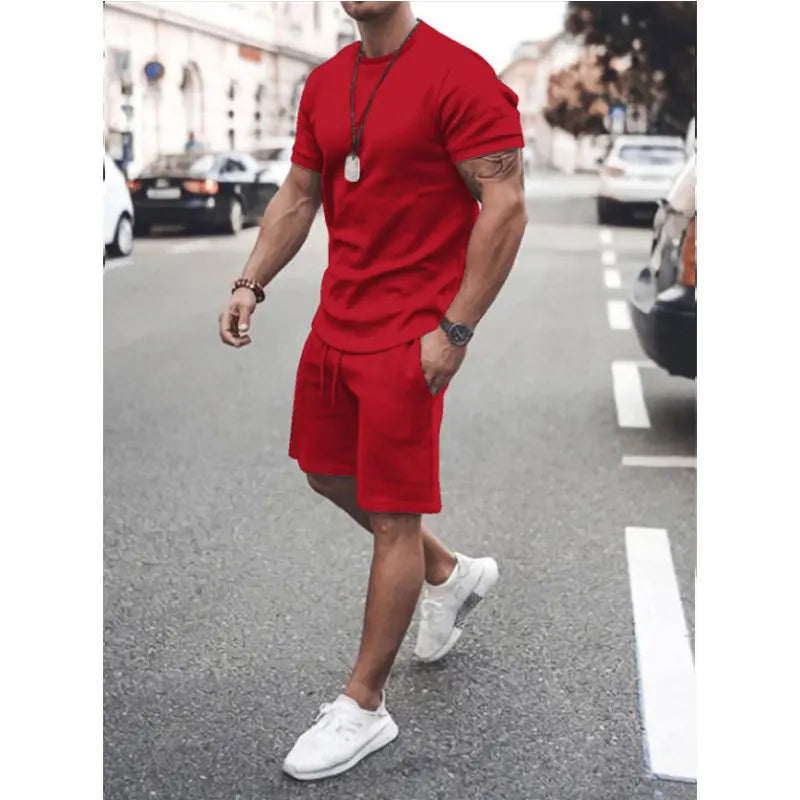 Custom Men Shorts Sets Customized logo Mens Matching Two Piece Summer 2 Piece Short Set for Men-9