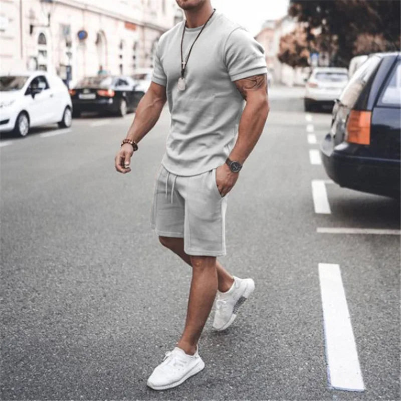 Custom Men Shorts Sets Customized logo Mens Matching Two Piece Summer 2 Piece Short Set for Men-8